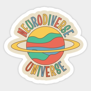 Vintage Autism Awareness, Neurodiverse Universe Sticker